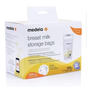 Breast milk storage bags